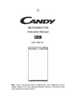 Candy CFU 195/1 E Instruction Manual preview