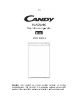 Preview for 144 page of Candy CFU 195/1 E Instruction Manual