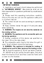 Preview for 4 page of Candy CHW93WPX MAR User Manual