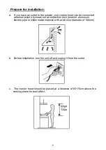 Preview for 6 page of Candy CPY5MBG Installation And User Manual