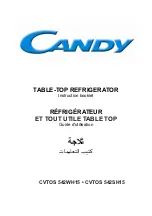 Candy CVTOS 542SH15 Instruction Booklet preview