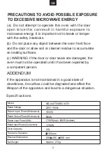 Preview for 3 page of Candy MEC44TX User Instructions