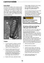 Preview for 18 page of Cannondale LEFTY SPEED DLR2 Owner'S Manual Supplement