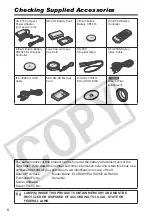 Preview for 8 page of Canon 0273B001 - Elura 90 Camcorder Instruction Manual