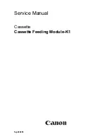 Canon Cassette Feeding Module-J1 Service Manual preview