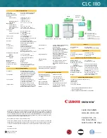 Preview for 6 page of Canon CLC 1110 Specification