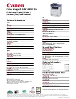 Preview for 2 page of Canon Color imageCLASS MF8170c Specification