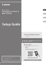 Preview for 1 page of Canon Color imageCLASS X MF1333c Setup Manual