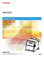 Preview for 1 page of Canon Color imageRUNNER LBP5360 User Manual