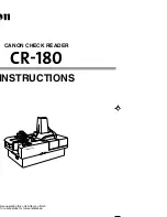 Preview for 1 page of Canon CR-180 Instructions Manual