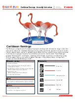 Preview for 1 page of Canon Creative Park Caribbean flamingo Aassembly Instructions