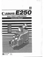 Preview for 1 page of Canon E 250 Instruction Manual