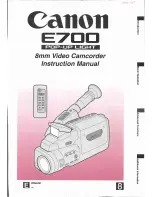 Canon E 700 Instruction Manual preview