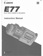 Canon E 77 Instruction Manual preview