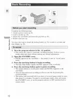 Preview for 12 page of Canon ES190 Instruction Manual