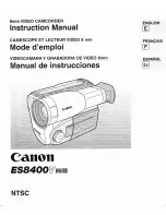 Preview for 1 page of Canon ES8400V Instruction Manual