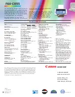 Preview for 2 page of Canon FAX-C855 Specifications