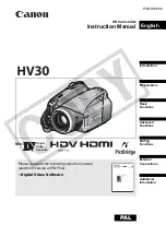 Canon HV30E Instruction Manual preview