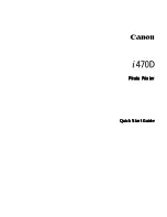 Preview for 1 page of Canon i470D Series Quick Start Manual