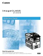 Canon ImageCLASS 2300 Reference Manual preview