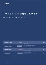 Canon imageCLASS MF628Cw Getting Started preview