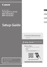 Preview for 1 page of Canon imageCLASS MF753Cdw Setup Manual