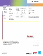 Preview for 4 page of Canon ImageFormula DR-7080C Specifications