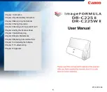 Preview for 1 page of Canon imageFORMULA DR-C225 2 User Manual
