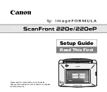 Preview for 1 page of Canon imageFORMULA ScanFront 220e Setup Manual