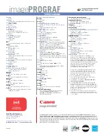 Preview for 2 page of Canon imagePROGRAF iPF 755 Specifications