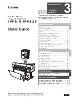 Canon imagePROGRAF iPF825 MFP Basic Guide No.1 Basic Manual preview