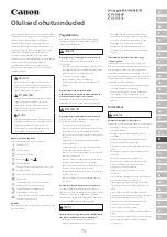 Preview for 73 page of Canon ImageRUNNER C1538iF Important Safety Instructions Manual