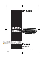 Canon iPF5100 - imagePROGRAF Color Inkjet Printer Service Manual preview