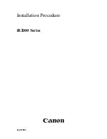 Preview for 1 page of Canon iR2000 Series Installation Procedures Manual