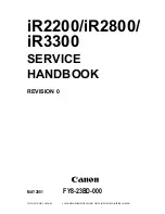 Canon iR2200 Series Service Handbook preview