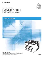 Canon laser Shot LBP 3300 User Manual preview