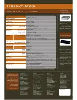 Preview for 3 page of Canon Laser Shot LBP3360 Specifications