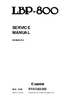 Canon LBP-800 Service Manual preview