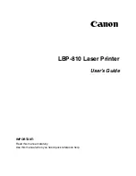 Canon LBP-810 User Manual preview