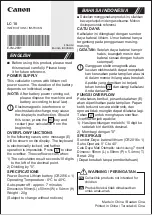 Preview for 1 page of Canon LC-10 Instructions