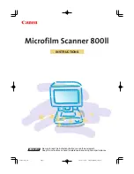 Preview for 1 page of Canon Microfilm Scanner 800II Instructions Manual