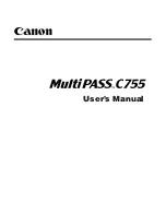 Canon MultiPASS C755 User Manual preview