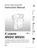 Canon MV 20 i Instruction Manual preview