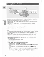 Preview for 20 page of Canon MV 20 i Instruction Manual