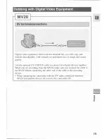 Preview for 75 page of Canon MV 20 i Instruction Manual