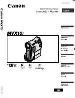 Canon MVX10 Instruction Manual preview