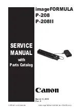 Preview for 1 page of Canon P-208 Service Manual With Parts Catalog