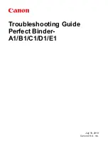 Canon Perfect Binder A1 Troubleshooting Manual preview