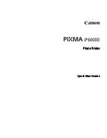 Canon PIXMA iP6000D Quick Start Manual preview