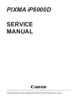 Canon PIXMA iP6000D Service Manual preview